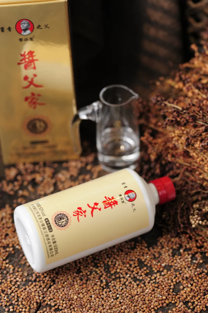 Premium Chinese liquor Jiangfujia Classic in traditional setting